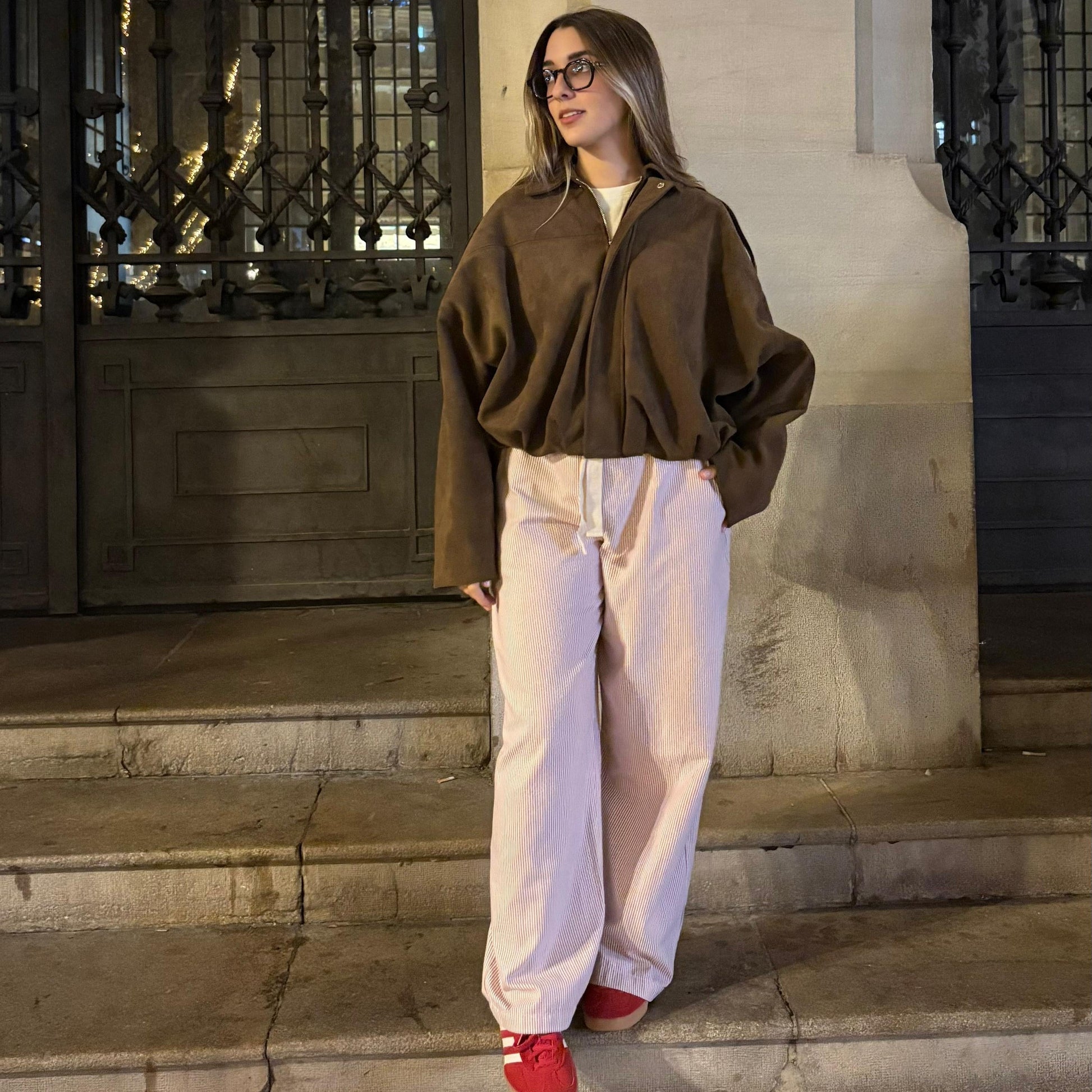 STUDIO PANTS STRIPED RED