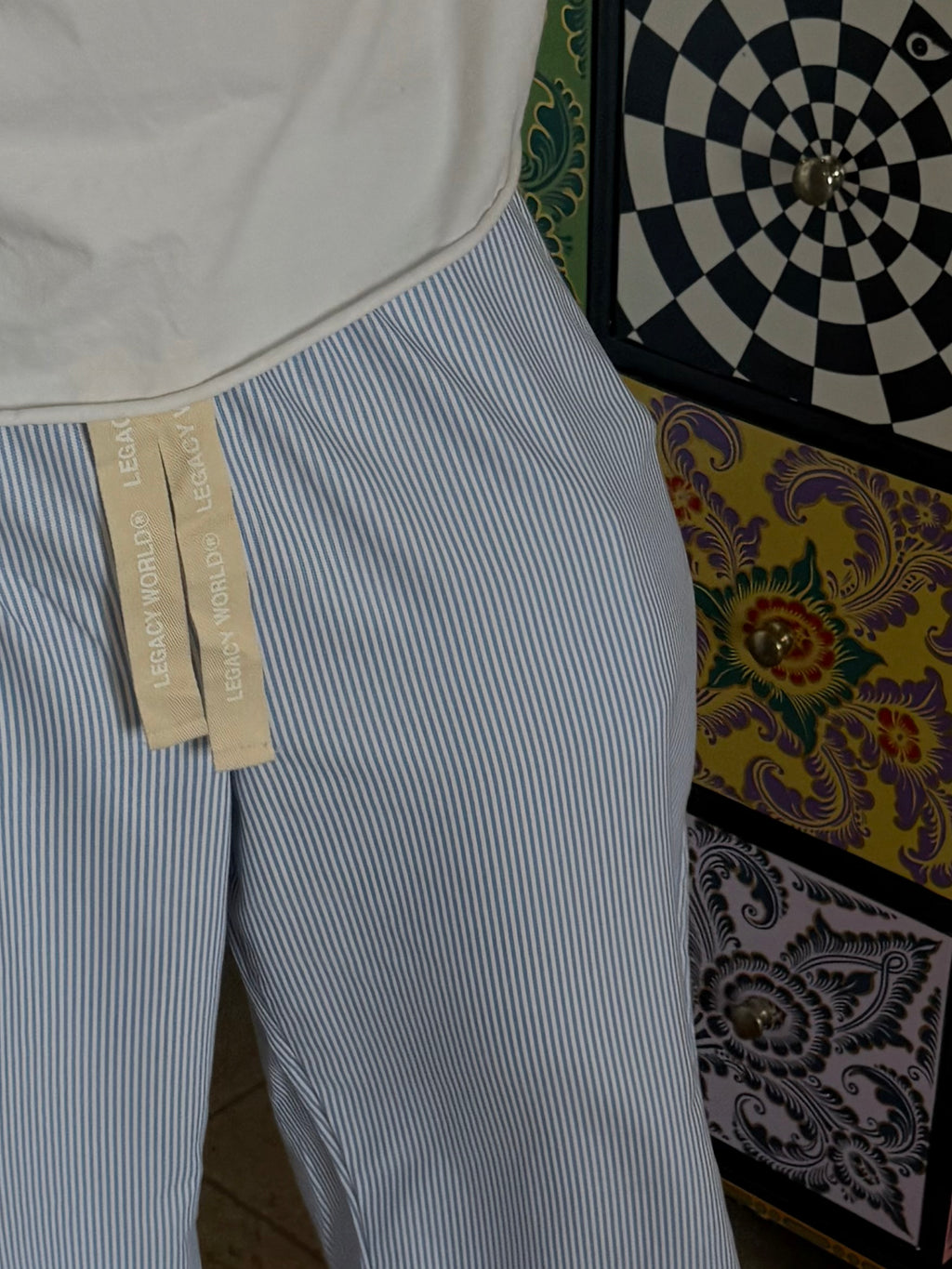STUDIO PANTS STRIPED BLUE