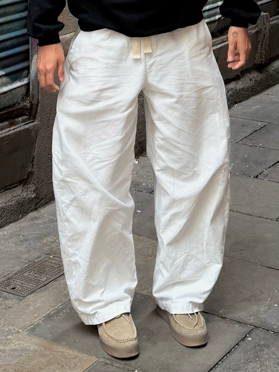 STUDIO PANTS TEXTURED BONE