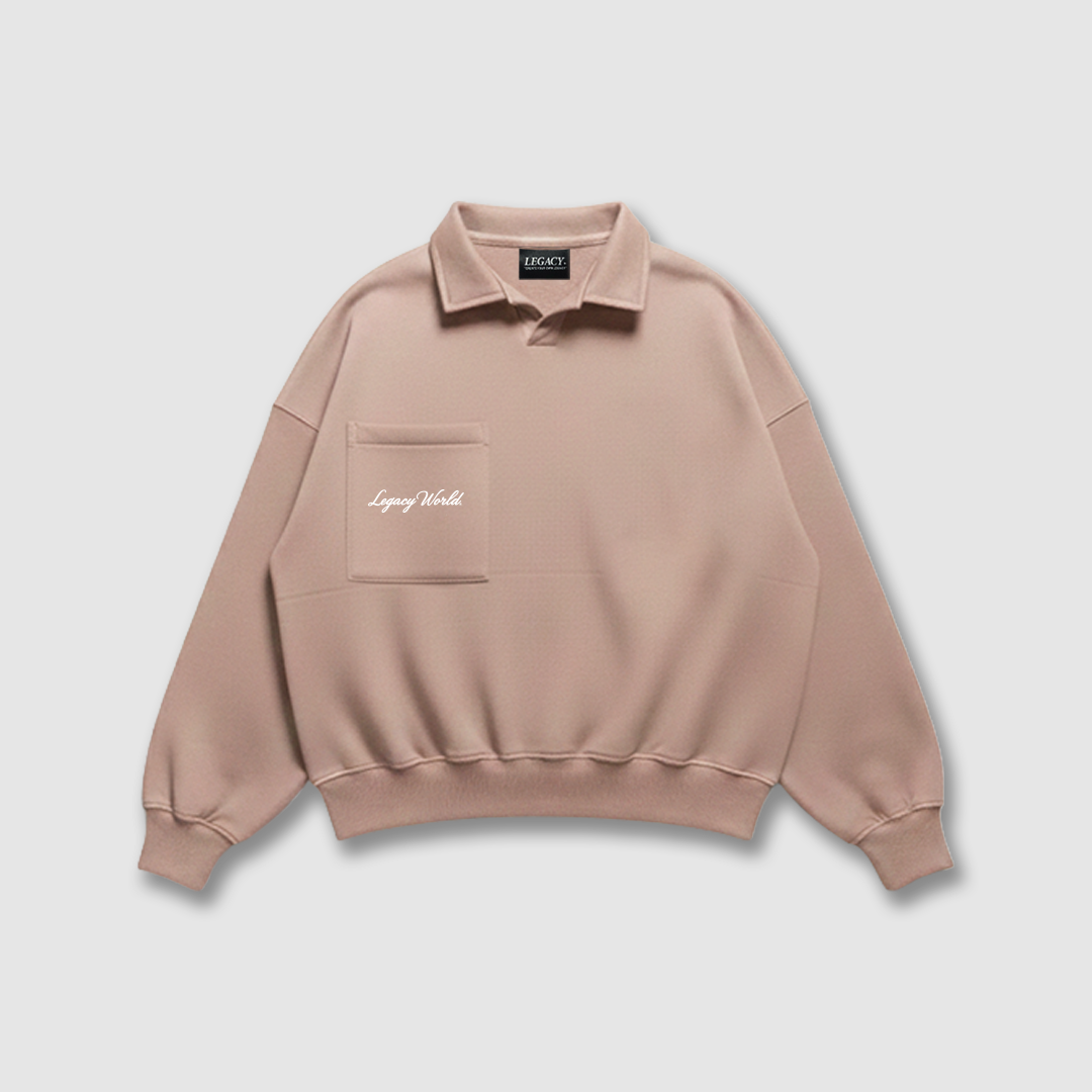 SIGNATURE QUARTER SWEATER MUSHROOM