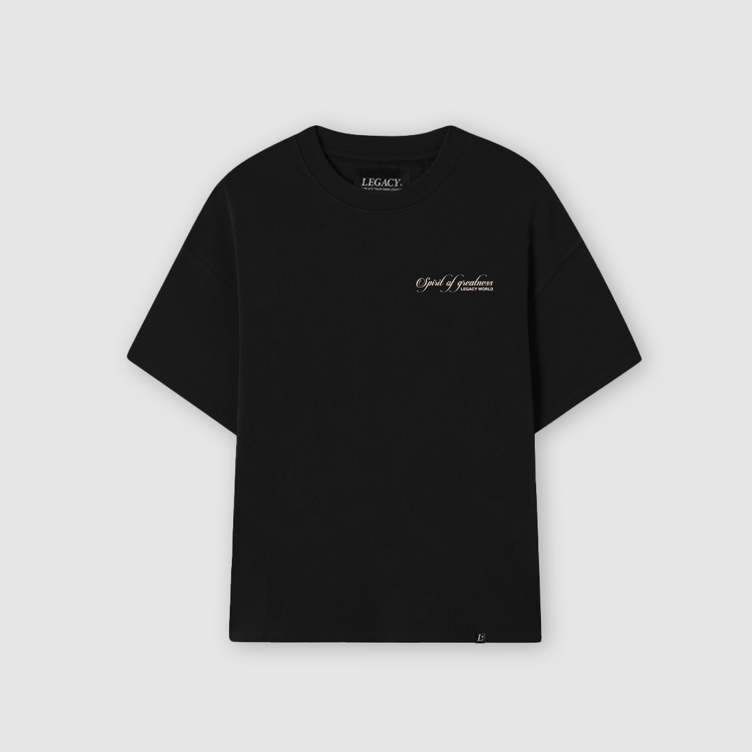 SPIRIT TEE BLACK BOXY FIT