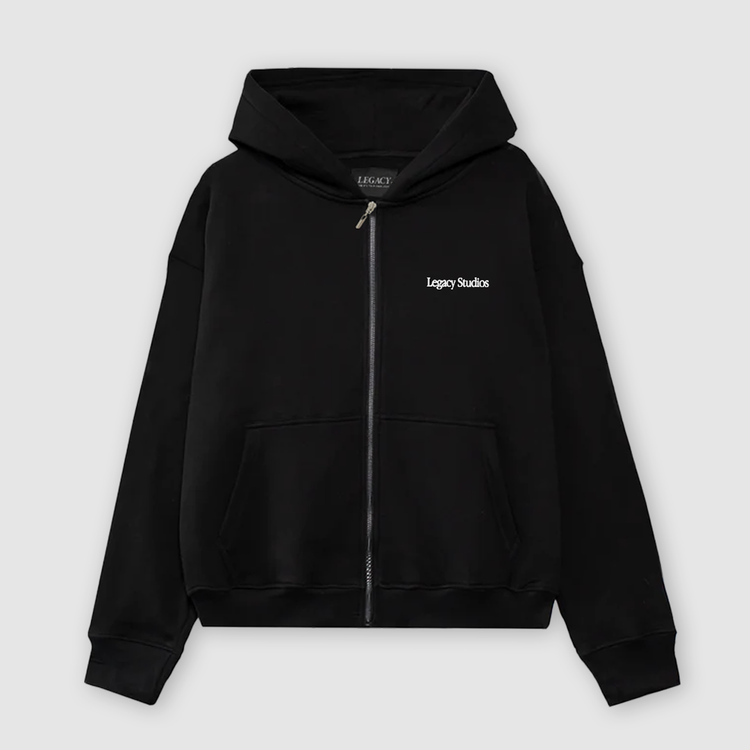 STUDIOS ZIPPER HOODIE BLACK